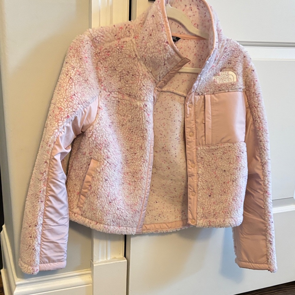 The North Face Kids Pink Sherpa Jacket - Barely Worn